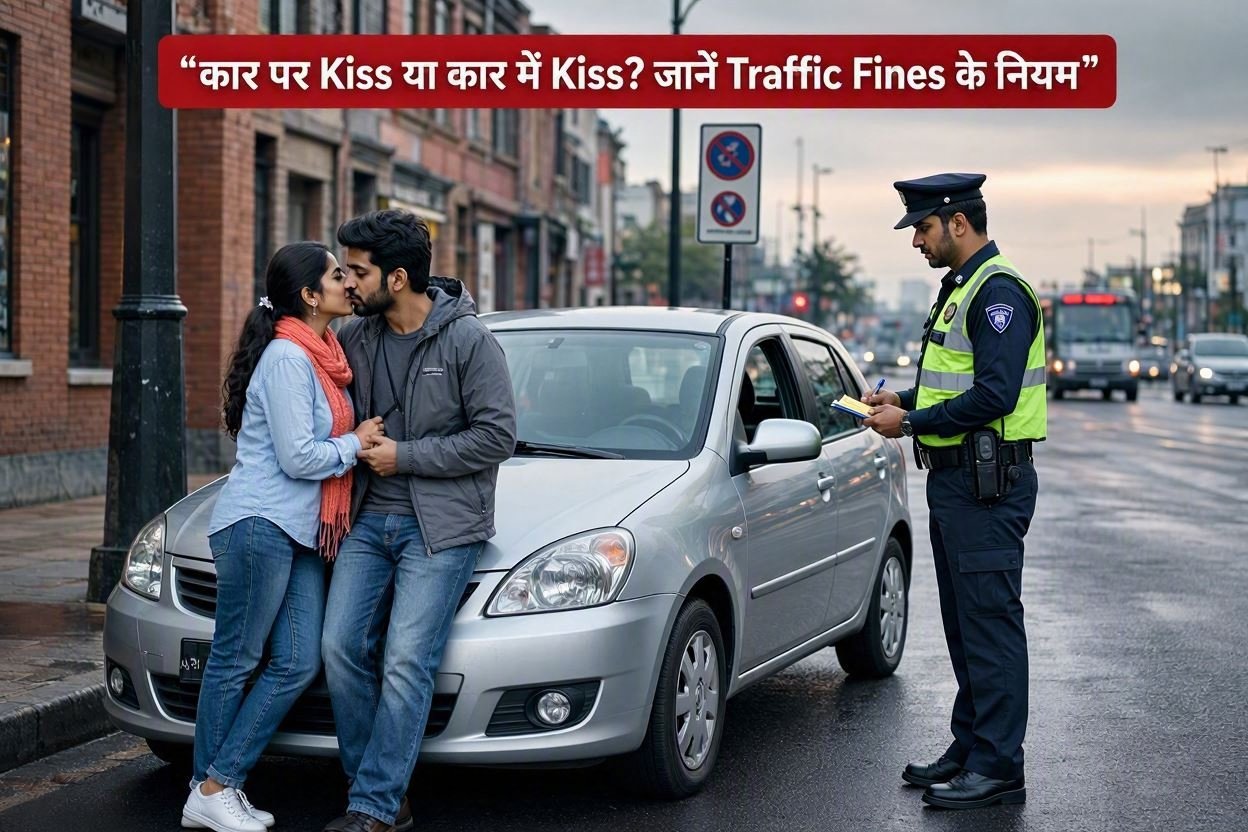 kiss in car