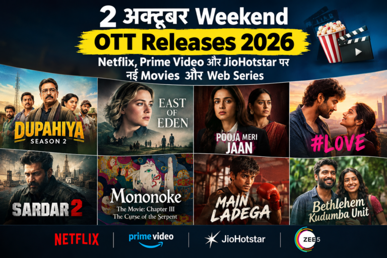 2 October OTT Releases 2026 Netflix Prime Video और JioHotstar की नई Movies और Series